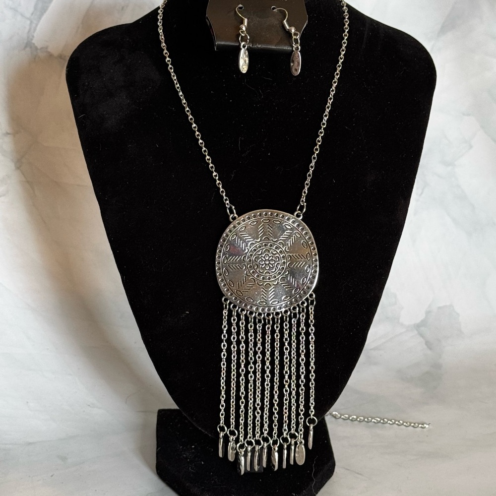 Long Silver Necklace